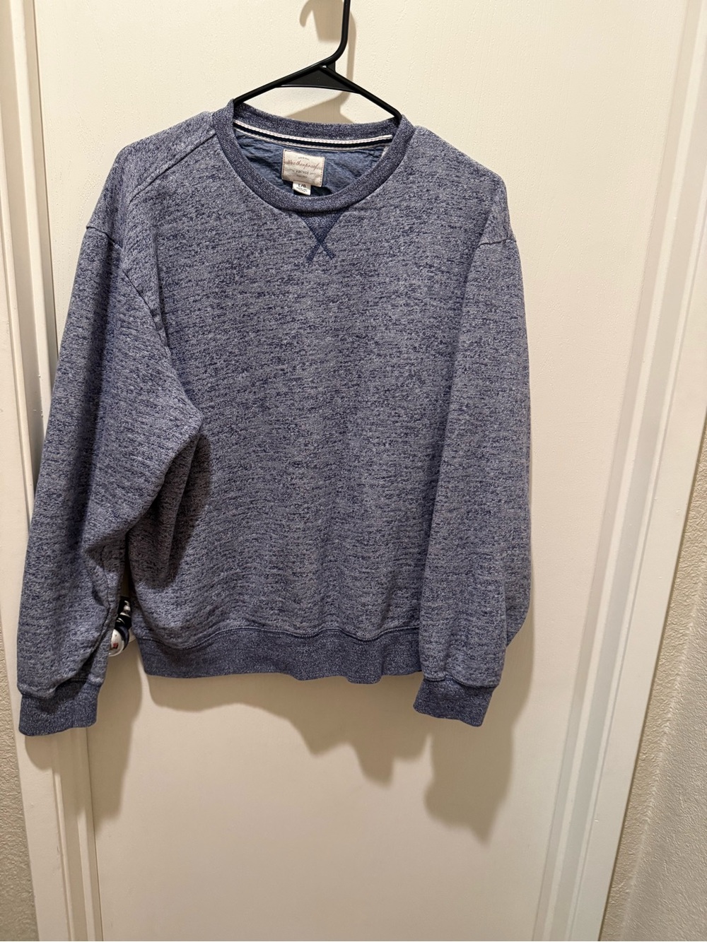 Weatherproof Men's Heathered Navy Crewneck Sweater